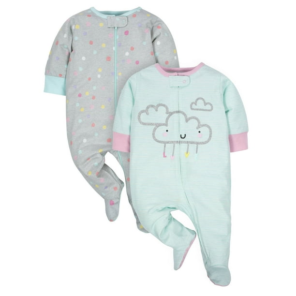 Gerber Baby Girls 2-Pack Sleep N Play